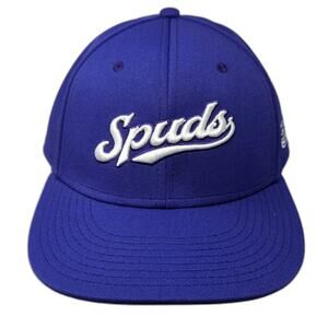 Spuds Fitted Baseball Cap Blue 7 5/8 Embroidered Outdoor The Game